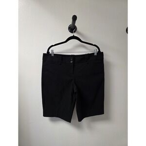 The Limited Exact Stretch Black Dress Shorts‎ Size 14 Double Button Flat Front